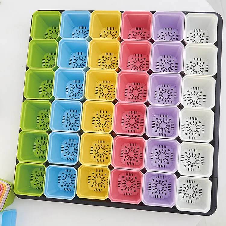 Widely used superior quality plastic garden plant plastic pp flower pots square