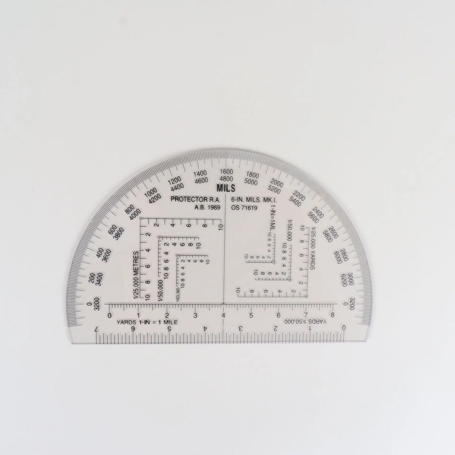 6 inch Clear Plastic Protractor