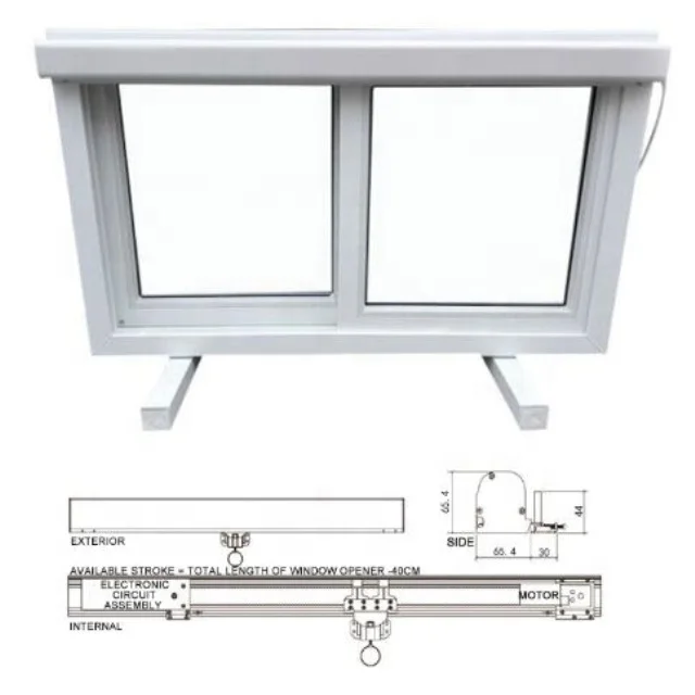 Hot-Selling Green House Window Opener Automatic Sliding Window Actuator With Wall Switch&Remote Control Function