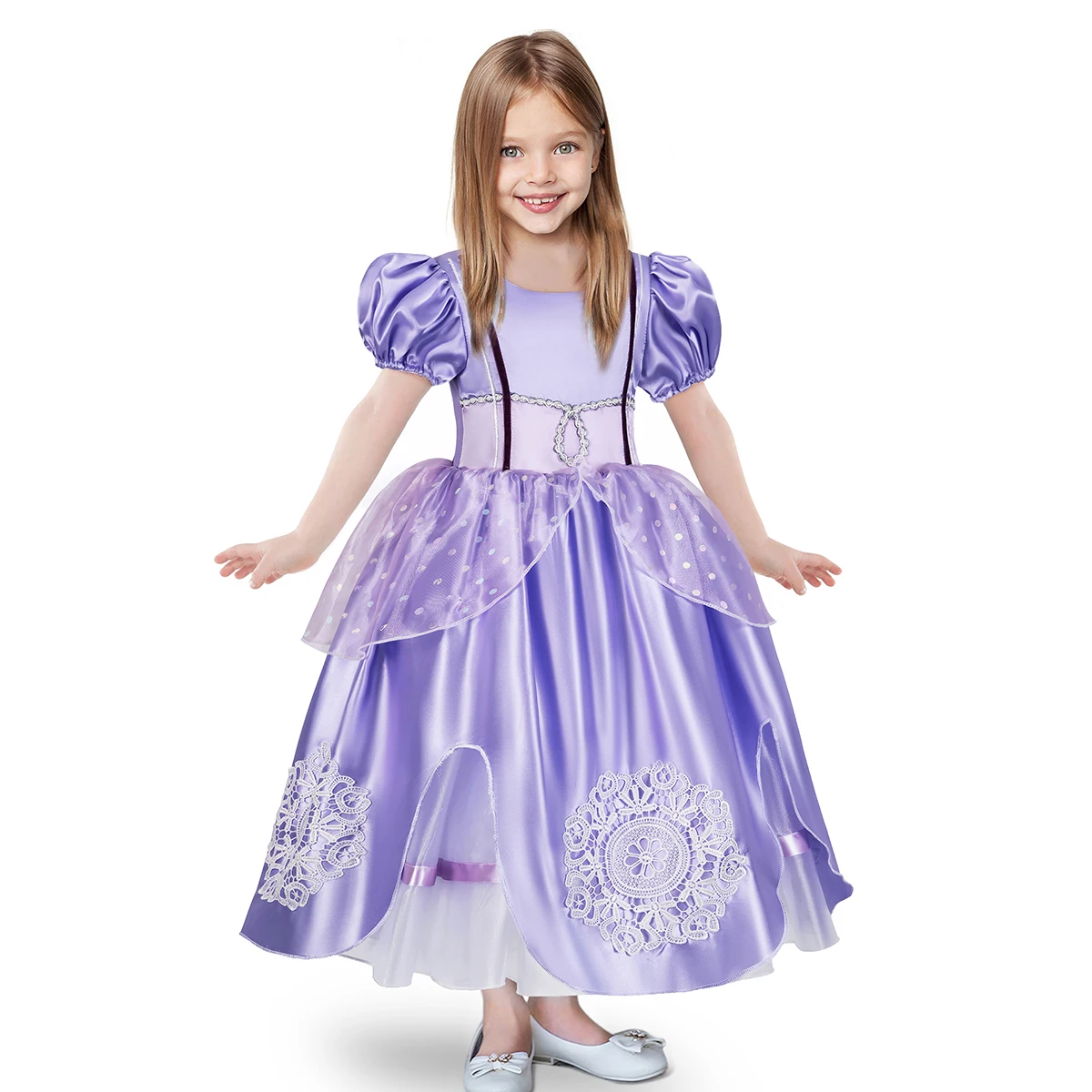 Halloween Girls Sofia Princess Cosplay Dresses Kids Princess purple Ball Gown Birthday Party Costumes