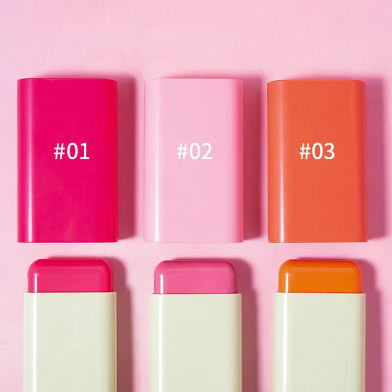 Custom Logo Vegan Cream Blusher Multi Stick Makeup Dewy Finish For Lip Eye Cheek Tint Blush Stick
