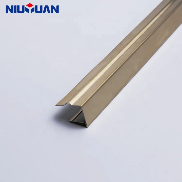 NIUYUAN Ceramic Stainless Steel Tile Trim Edges for Outside Corner
