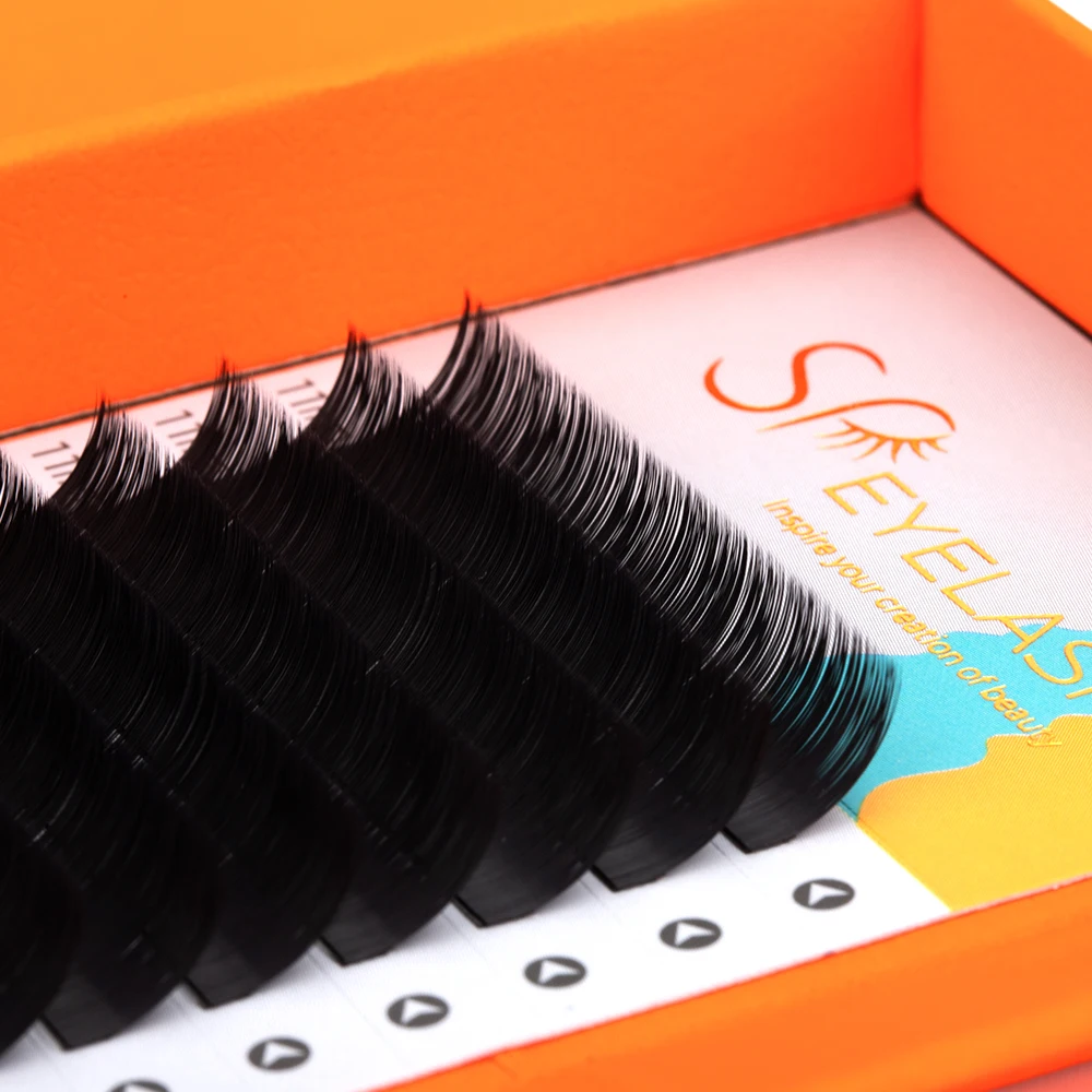 Korean PBT Private Label Custom Packaging Individual Faux Mink Lashes Cashmere Eyelashes Trays Volume Classic Eyelash Extension