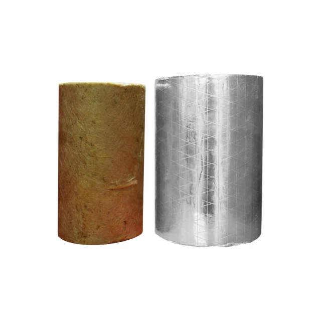 high temperature 650c Food or industry steam pipelines environmental protection mineral rock wool tubes cubes cover with foil