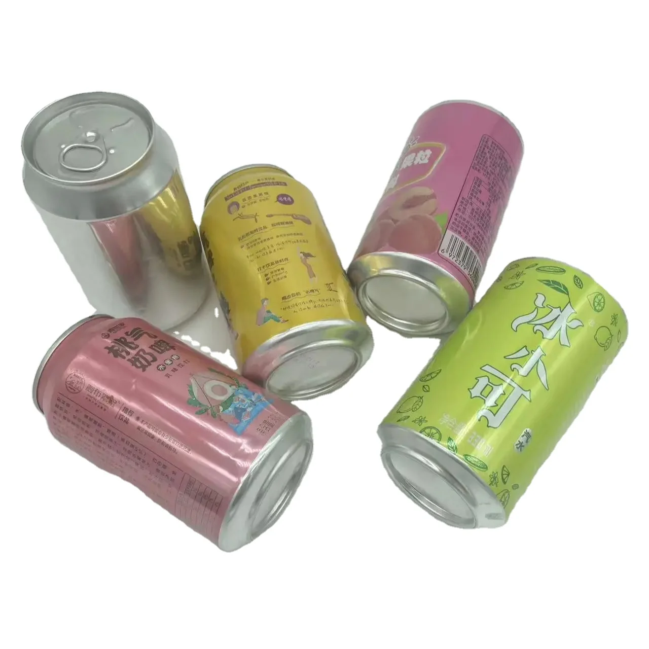 250ml 330ml sleek slim Empty printed Aluminum Can Factory Custom beverage beer Soda cocktail drink Can With easy open can lid