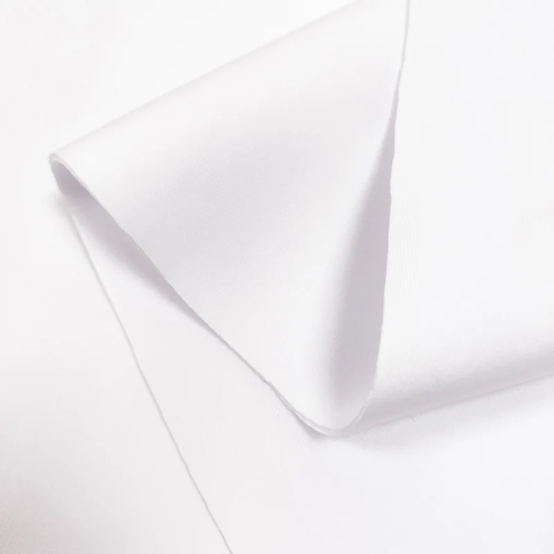 Techno scuba fabric wholesale knit sublimation polyester base white stretch fabric by the yard for dress