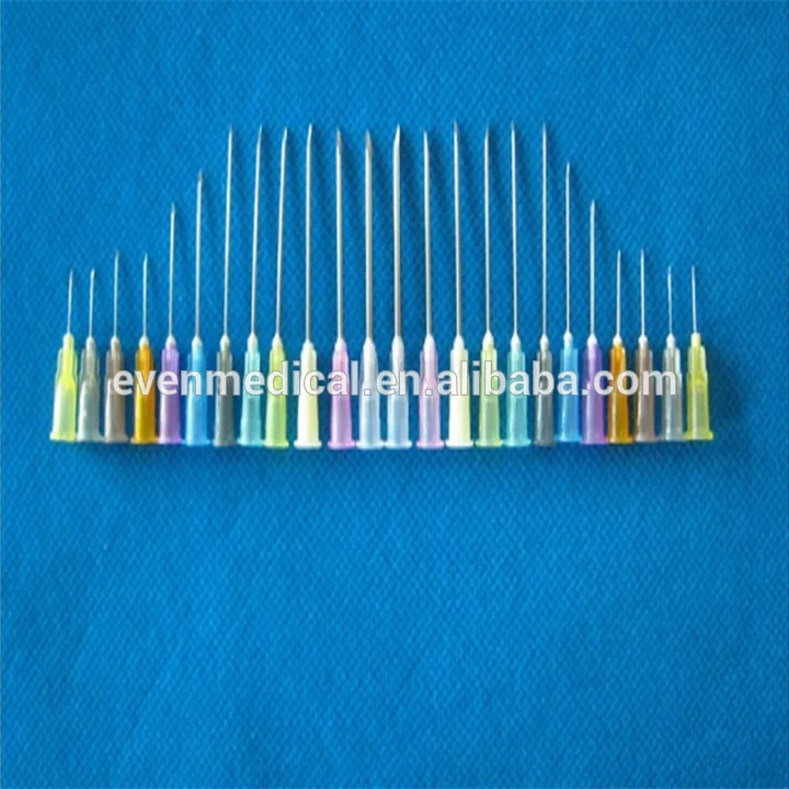 Stainless Steel Tips Disposable Sterile Hypodermic Needle From 16G To 30G Syringes With Safety Needle