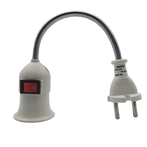 New Universal Metal Hose Plug with Switch E27 Threaded Euro Plug Screw Socket Wholesale