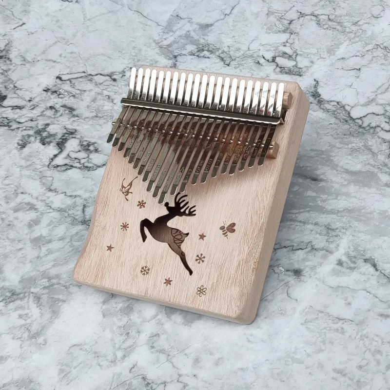 21Keys Double layers Plate Wood Thumb Piano Finger Musical Instrument Kalimba