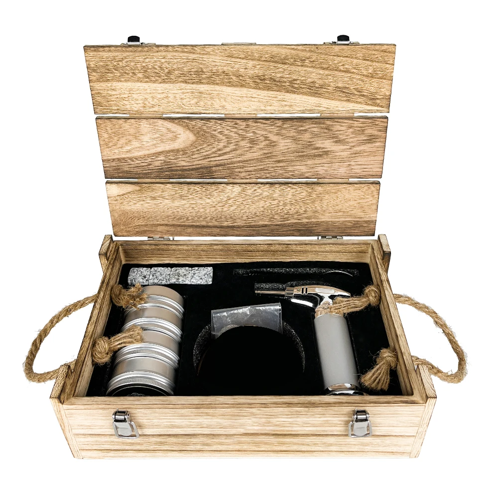 New design barrel shape bartenders whiskey cocktail smoker top for whiskey lover