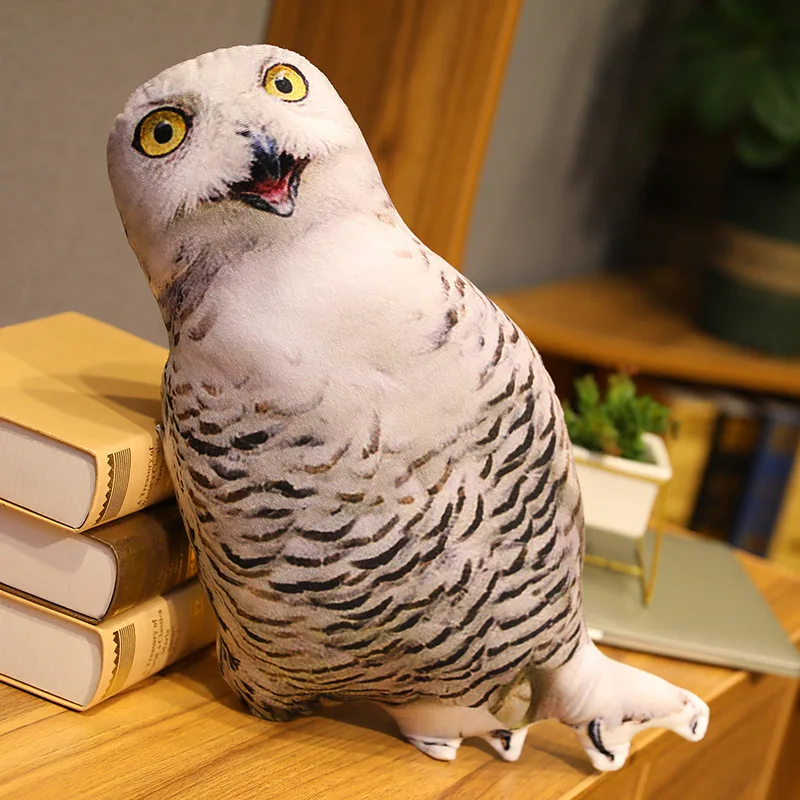 CE Manufacturer Wholesale Cartoon Owl Plush Toy Leather Shell Semi-finished Skin Plush Toy Printing Owl Doll Leather