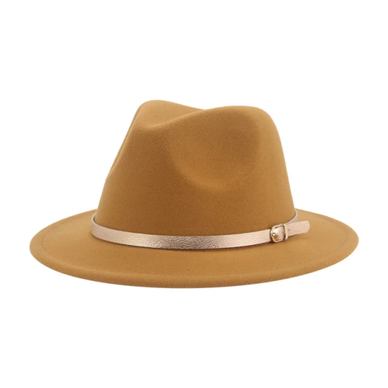 Детская шапка 54 см шерстяная фетровая Панама с широкими полями Джаз плоские детские шапки