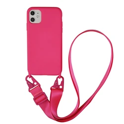 New Product Neck Strap Lanyard High Quality Detachable Women Soft Tpu Crossbody Cell Phone Case