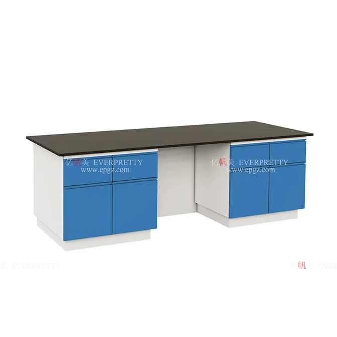 School Furniture Laboratory Island Side Work Bench Science Side Lab Bench Table for Lab Experiment Equipment