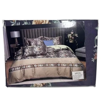 China factory home bedsheets king size flower printed bedding set with pillowcases