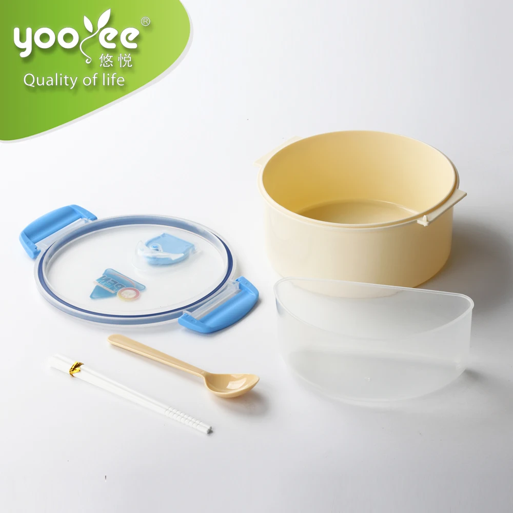 Meal Prep Containers Manufacture Food Grade Plastic Storage Boxes & Bins Round Shape Divided Lunch Box Food Packaging Easy Clean