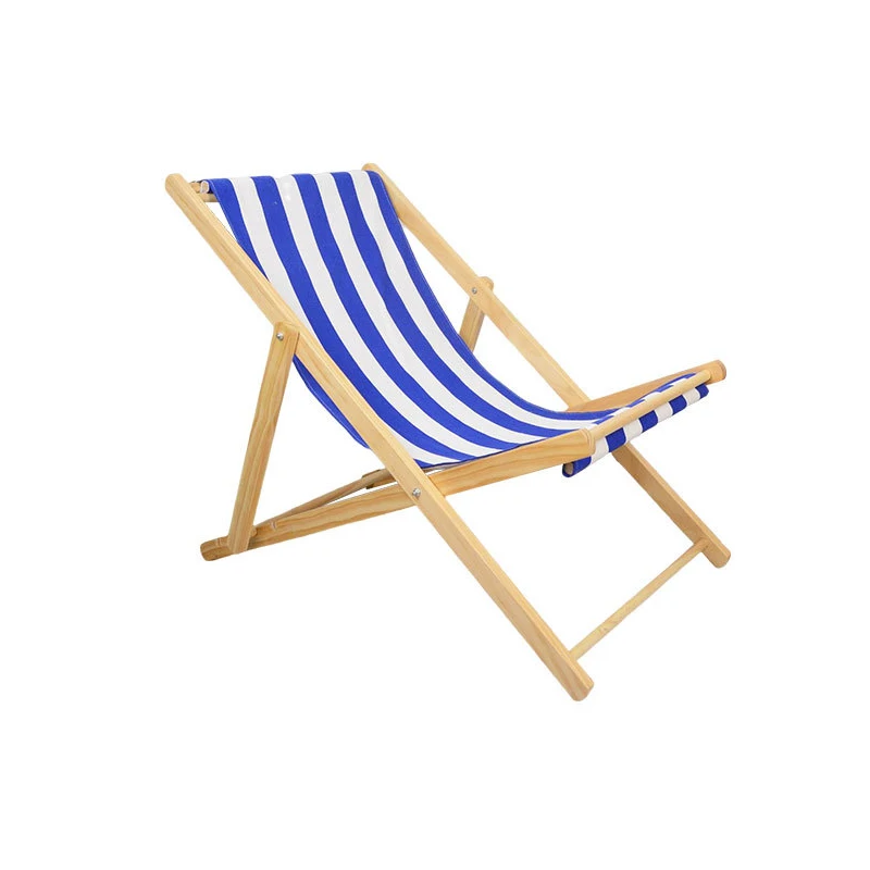 New design adjustable height wooden foldable beach chair portable beach lounger chair