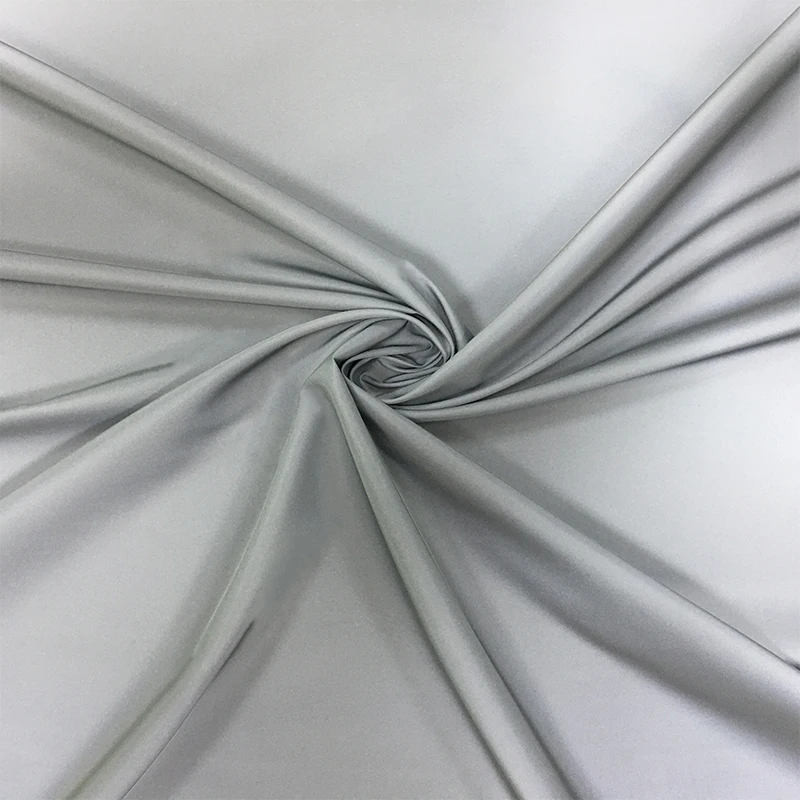 High Vis Silver Grey Reflective Material Reflective Spandex Sheeting Fabric for Warning Safety Clothing