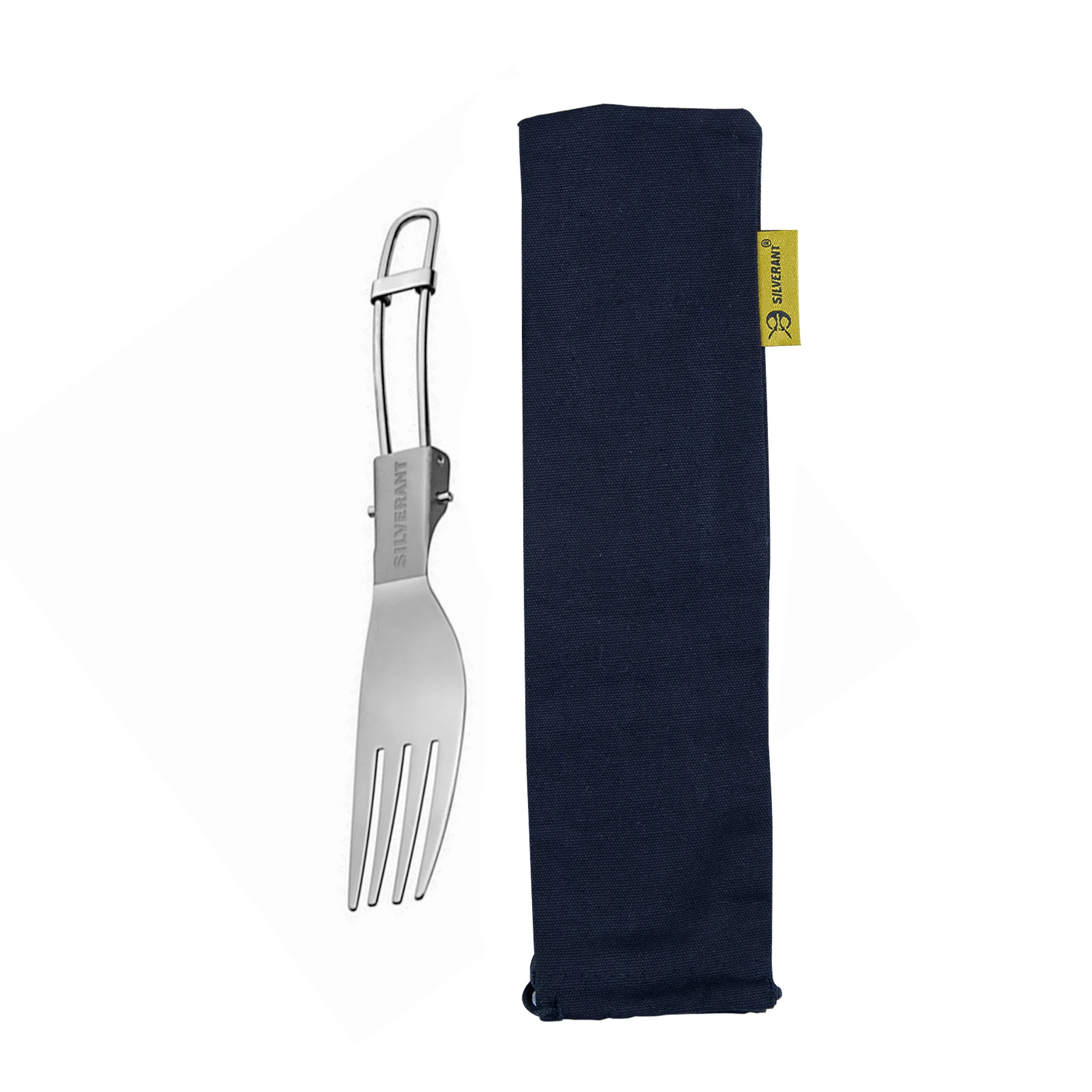 folding handle titanium  fork with bag