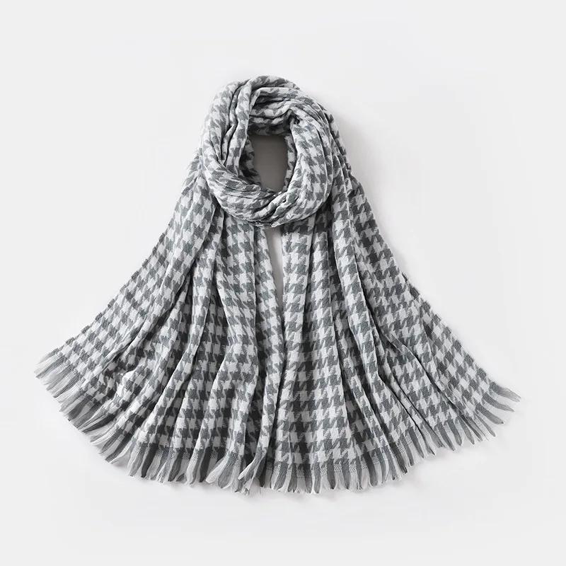 70x200 7colors acrylic  houndstooth women Shawl Long Plain Tassel pashmina Scarves cashmere Winter shawl Scarf