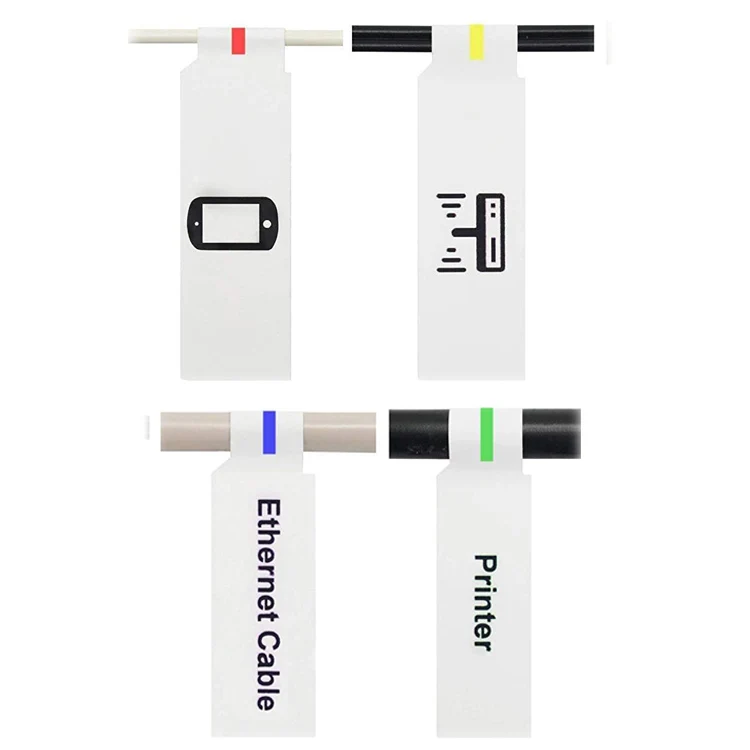 Winding type Thermal Transfer Self-laminating Adhesive Cable Label Roll With Print-on Area and A Clear Overlaminate