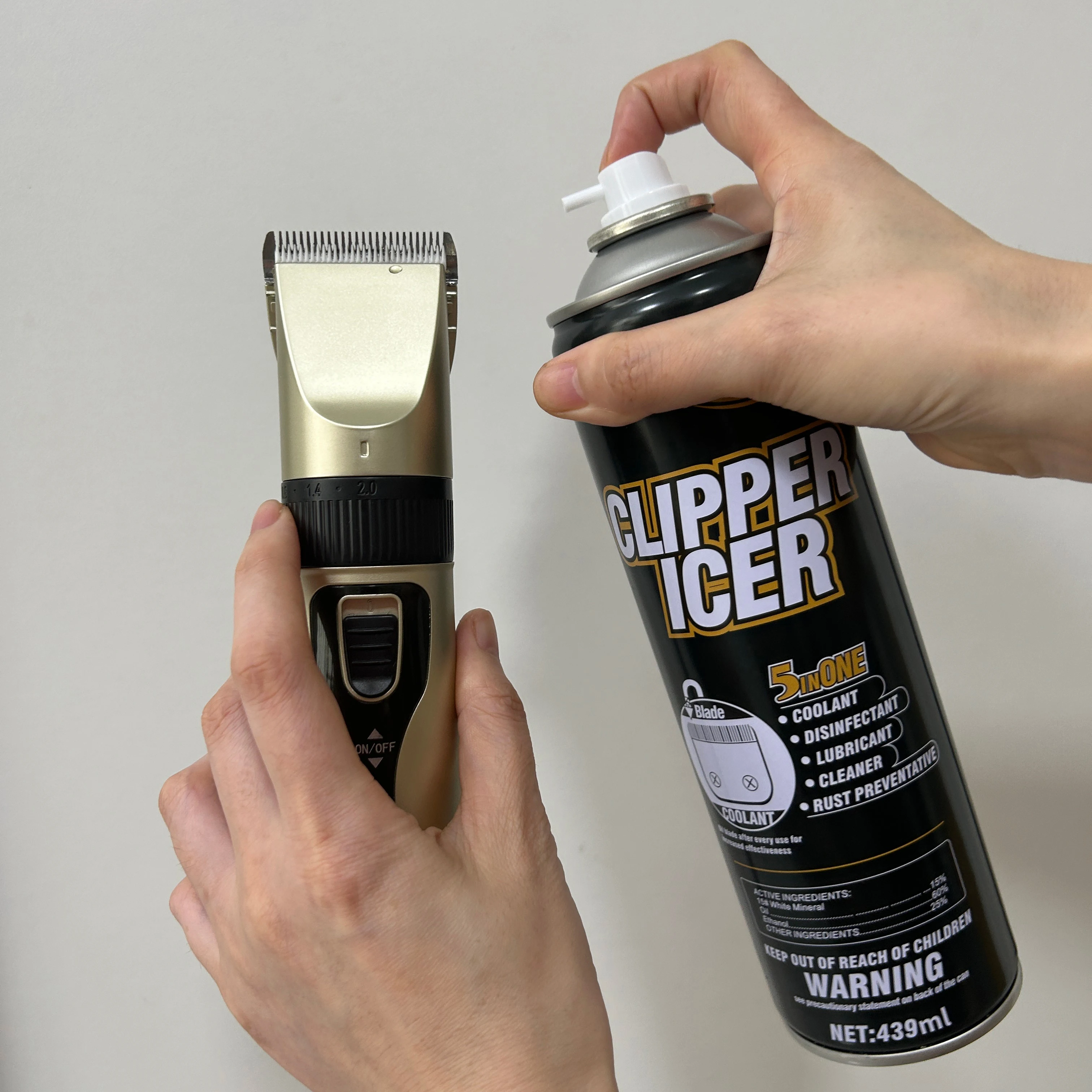 Professional Custom 5 In 1 Clipper Cool Care Icer Blade Disinfecting Cleaner And Lubricant Barber Tool Clipper Spray