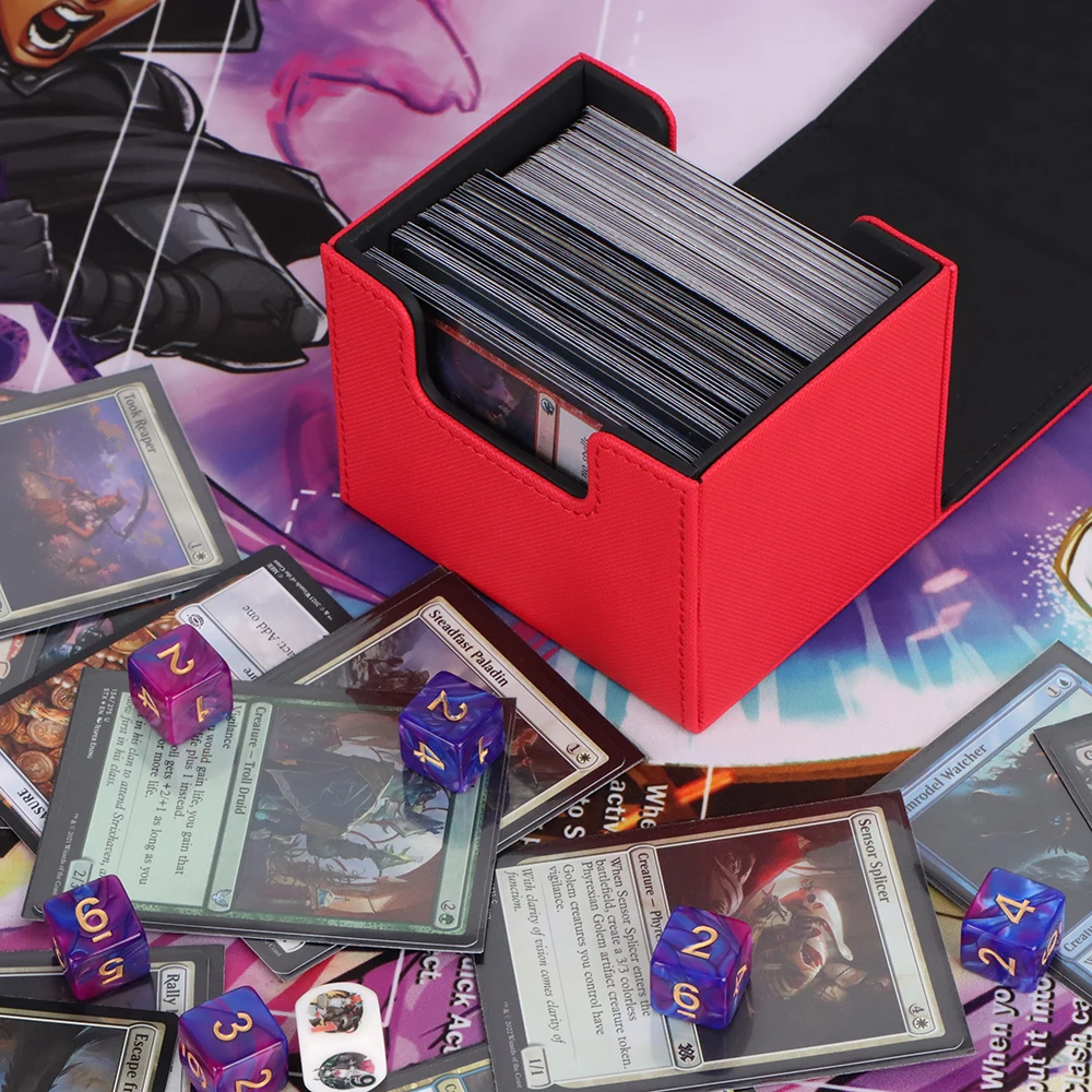 Оптовая торговля из искусственной кожи TCG MTG Yugioh 100 карточная игровая коробка