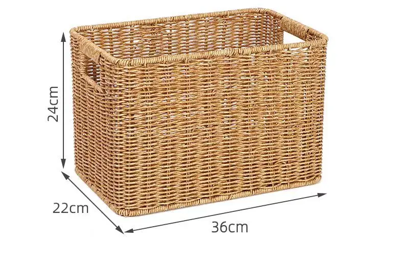 Handicraft Eco-Friendly Domestic Organized Wicker Baskets for Organization Seagrass Plastic PP Rattan Storage Basket Set