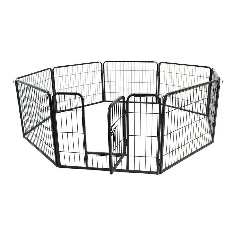 Large heavy  duty 8 panel  black tall dog playpens for large dogs