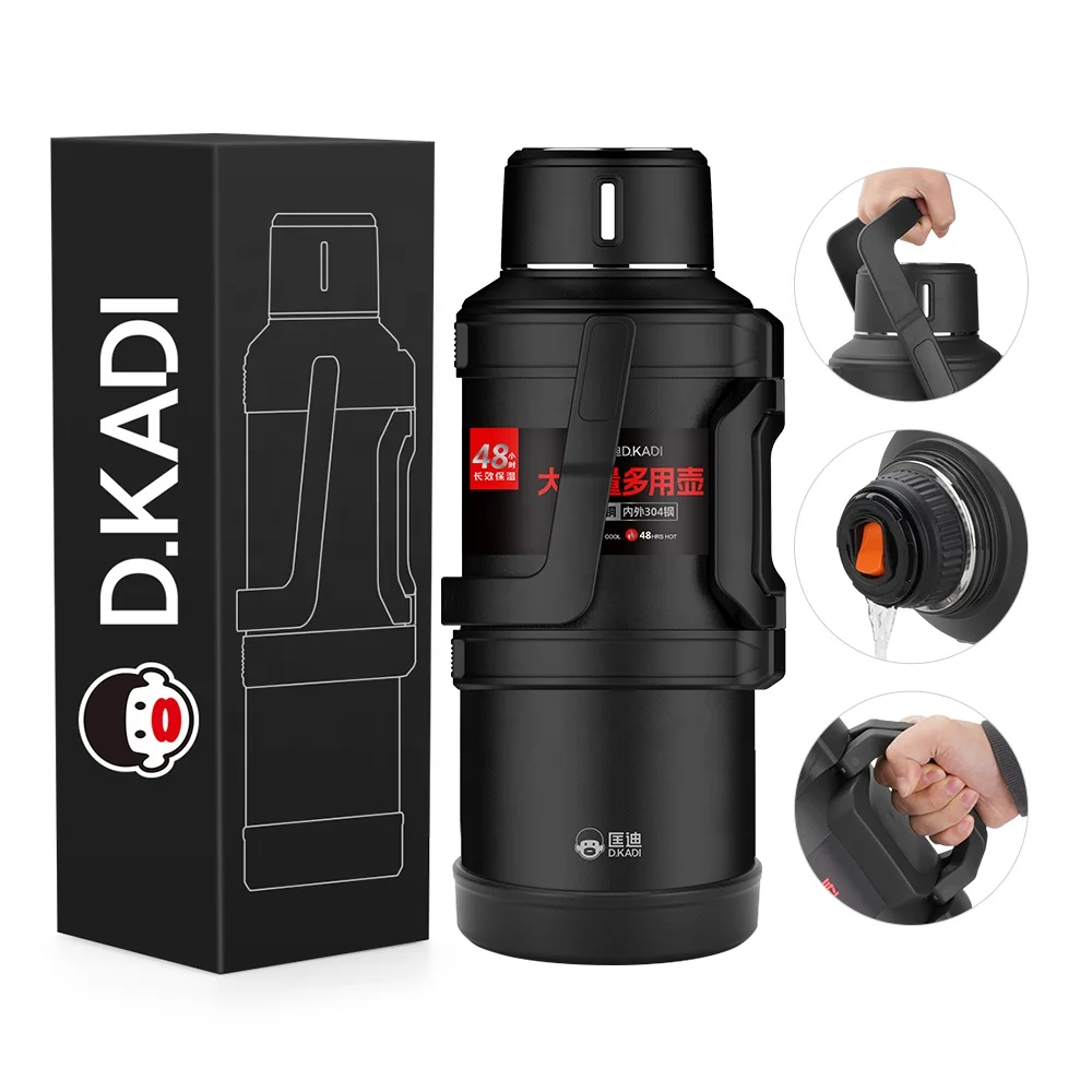 Hot Selling 3L/4L/5L Large Capacity Double Wall Vacuum Travel Pot Insulated Stainless Steel Thermos Travel Flask