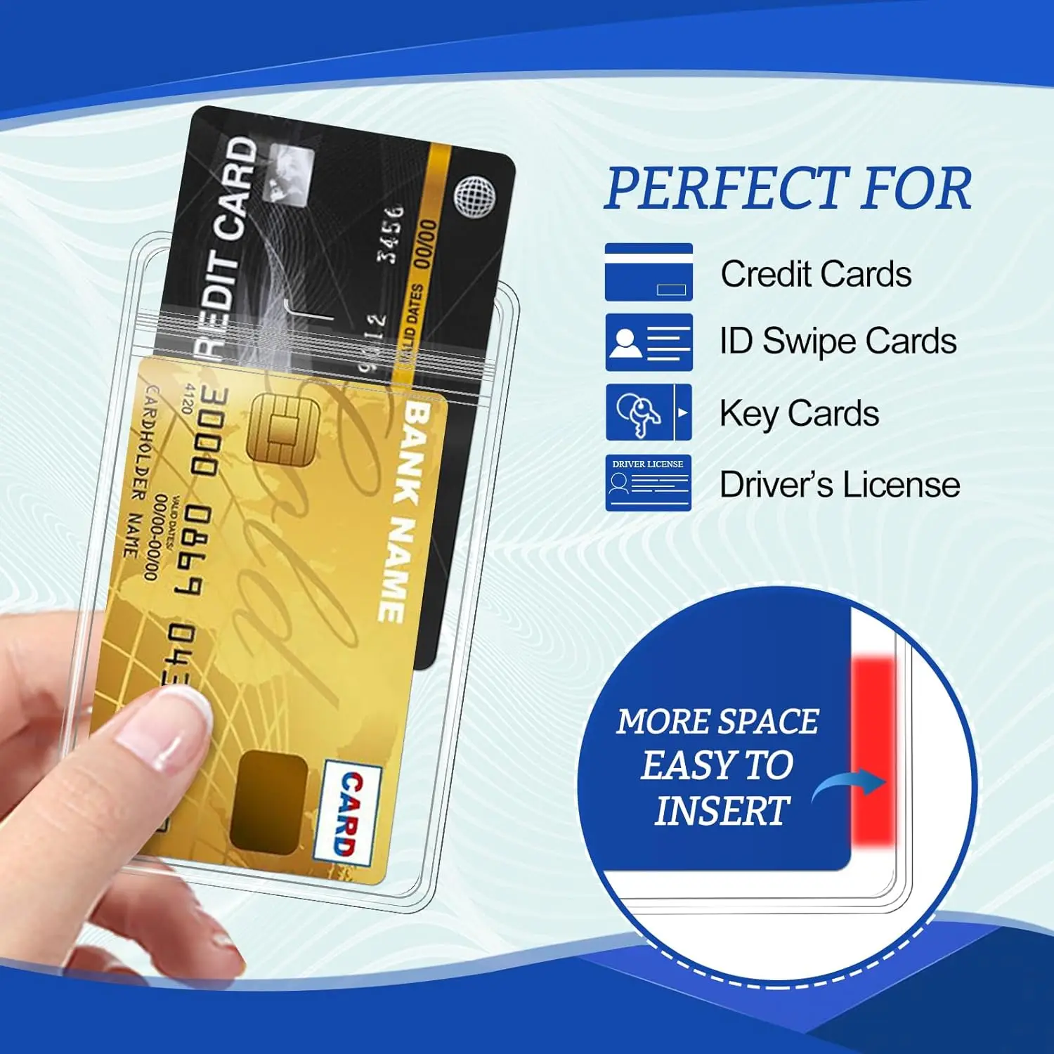 Custom logo Business Student Exhibition Name Badge Transparent transparent vertical PVC ID card clip