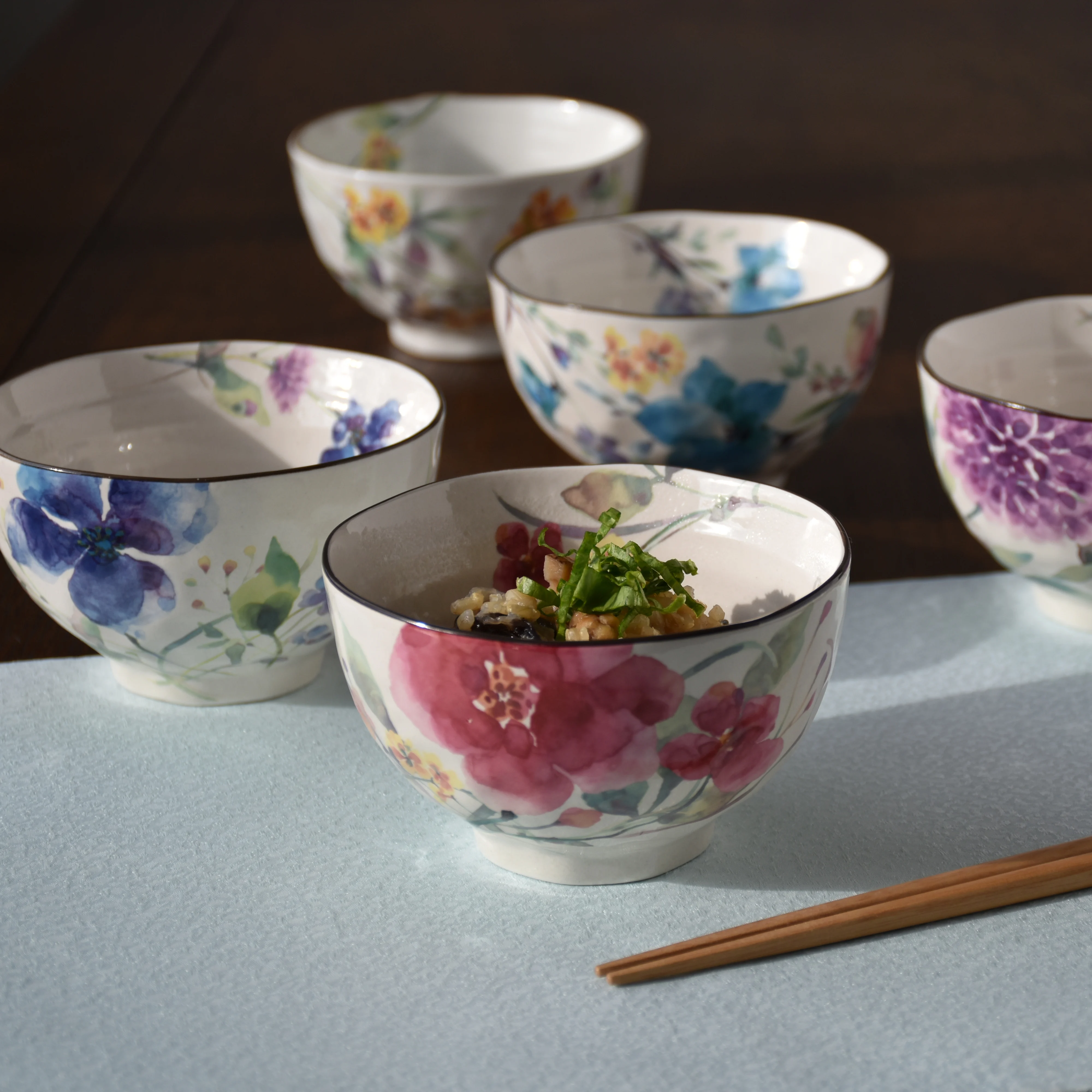Wholesale  hot sale stocked large three-dimensional porcelain Japanese bowl ceramic