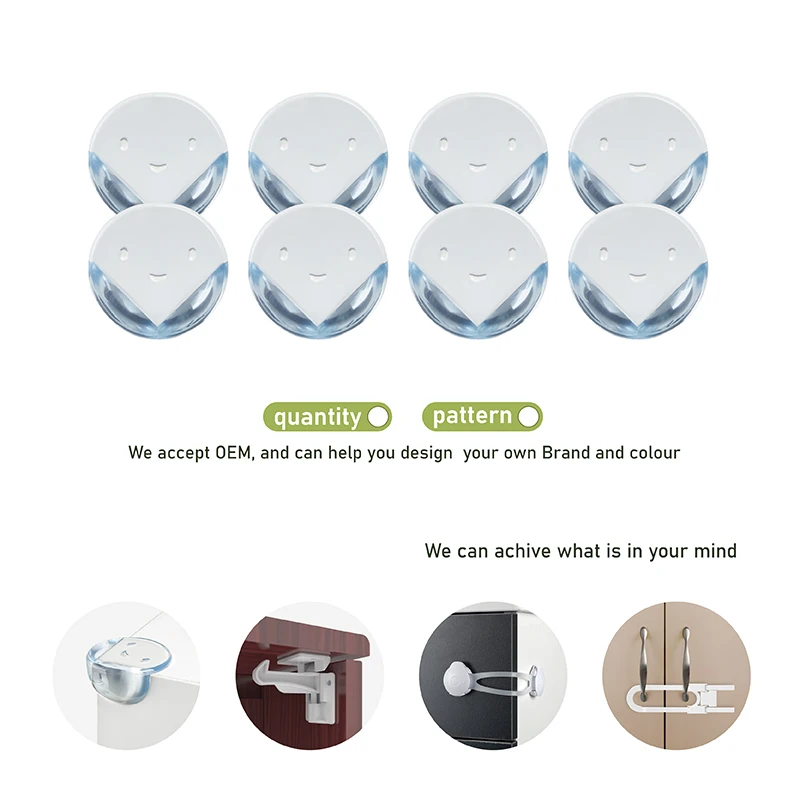 8 pcs PVC Edge&corner Protector, Make it safer for kids,  Transparent&clear Baby Furniture Guards
