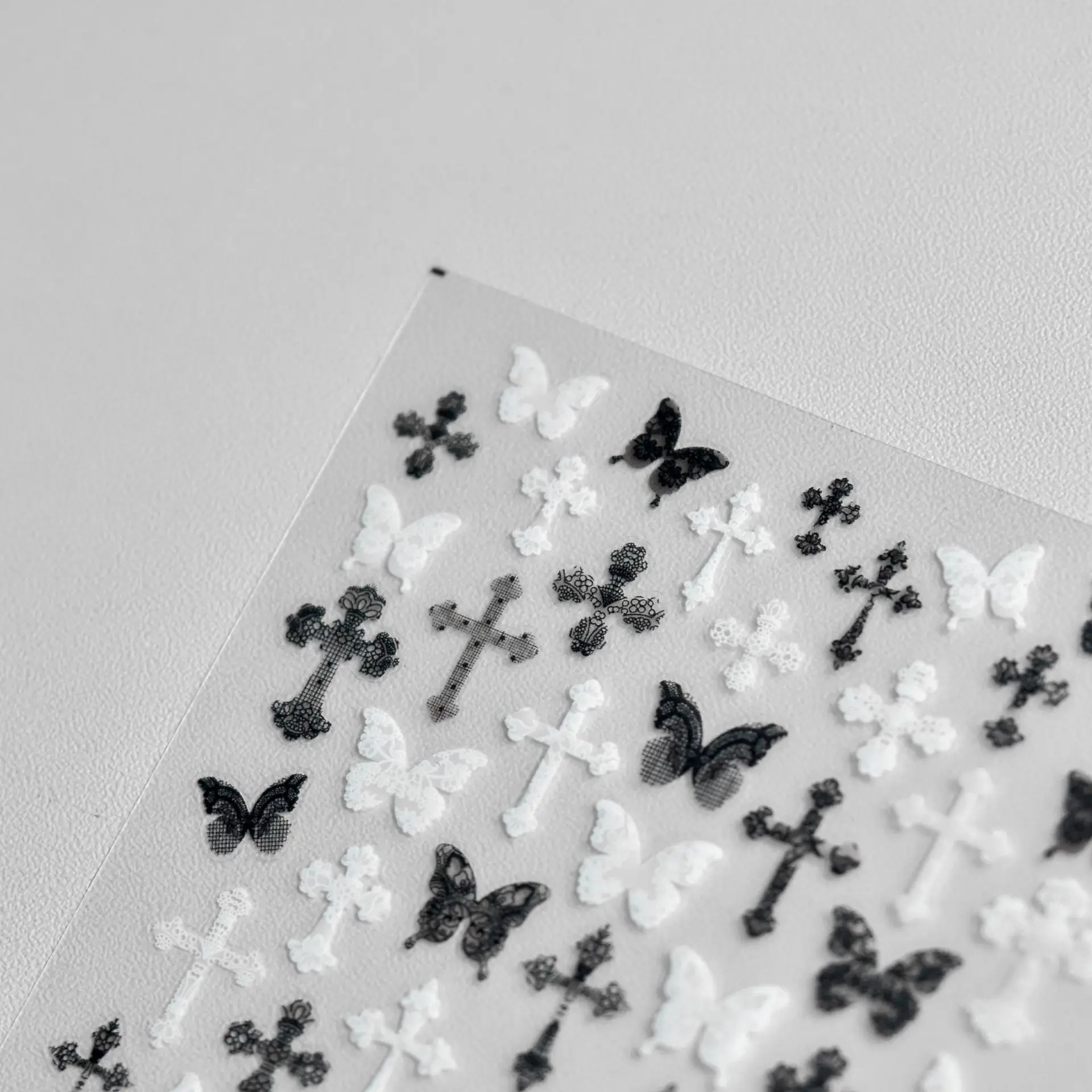 Foretrend  new hot TOMONI factory high quality cross designs for Nail Decals Sticker   5d jelly sticker cross