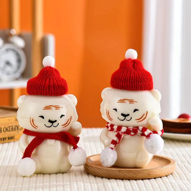 New design Wholesale Christmas Snowman Milk Tea Cup Plastic Bottle Special milk tea bottle