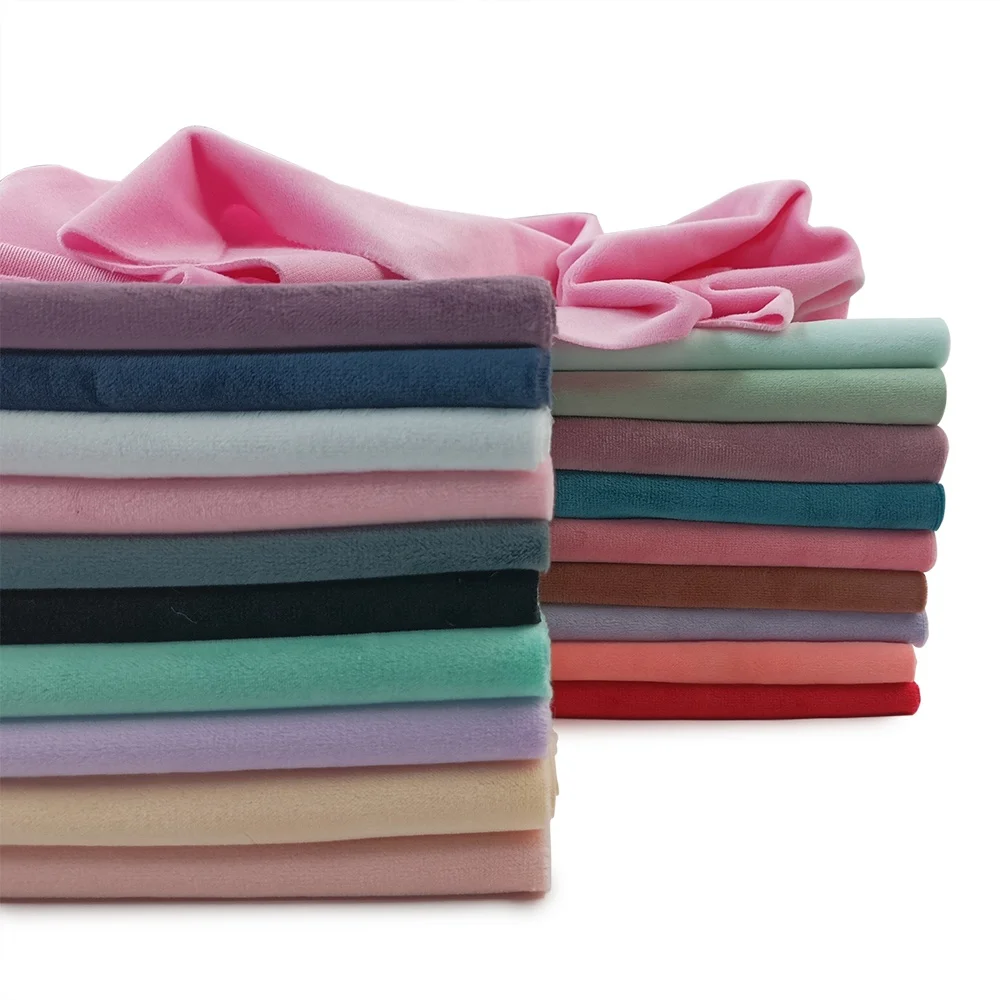1mm New Soft Short Plush Fabric 150x100cm DIY Doll Skin Cloth Solid Color Artificial Plush Polyester Fiber