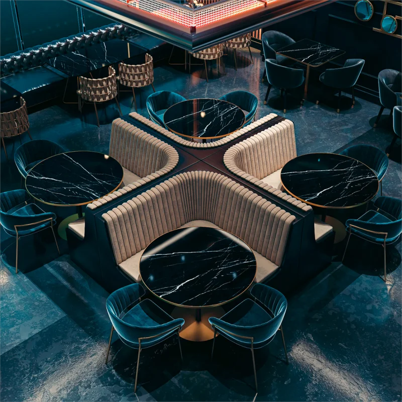 Commercial furniture customize color KTV restaurant corner l shaped sofa designs booths seating furniture night club sofa