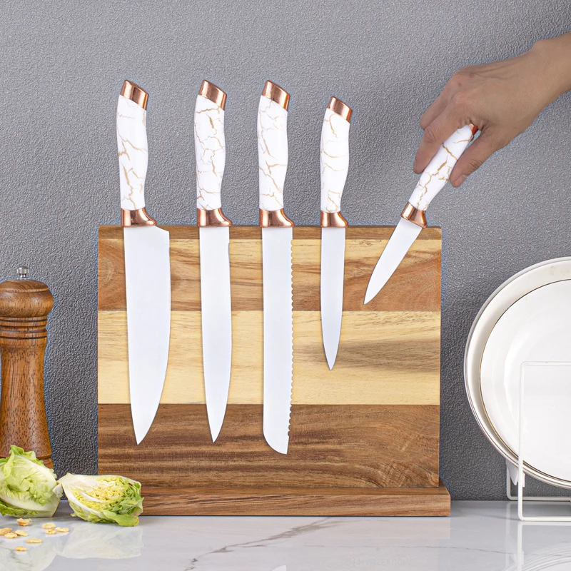 Customization Kitchen Accessories Knife Rack Walnut Wood Magnetic Knife Holder Magnetic Knife Block