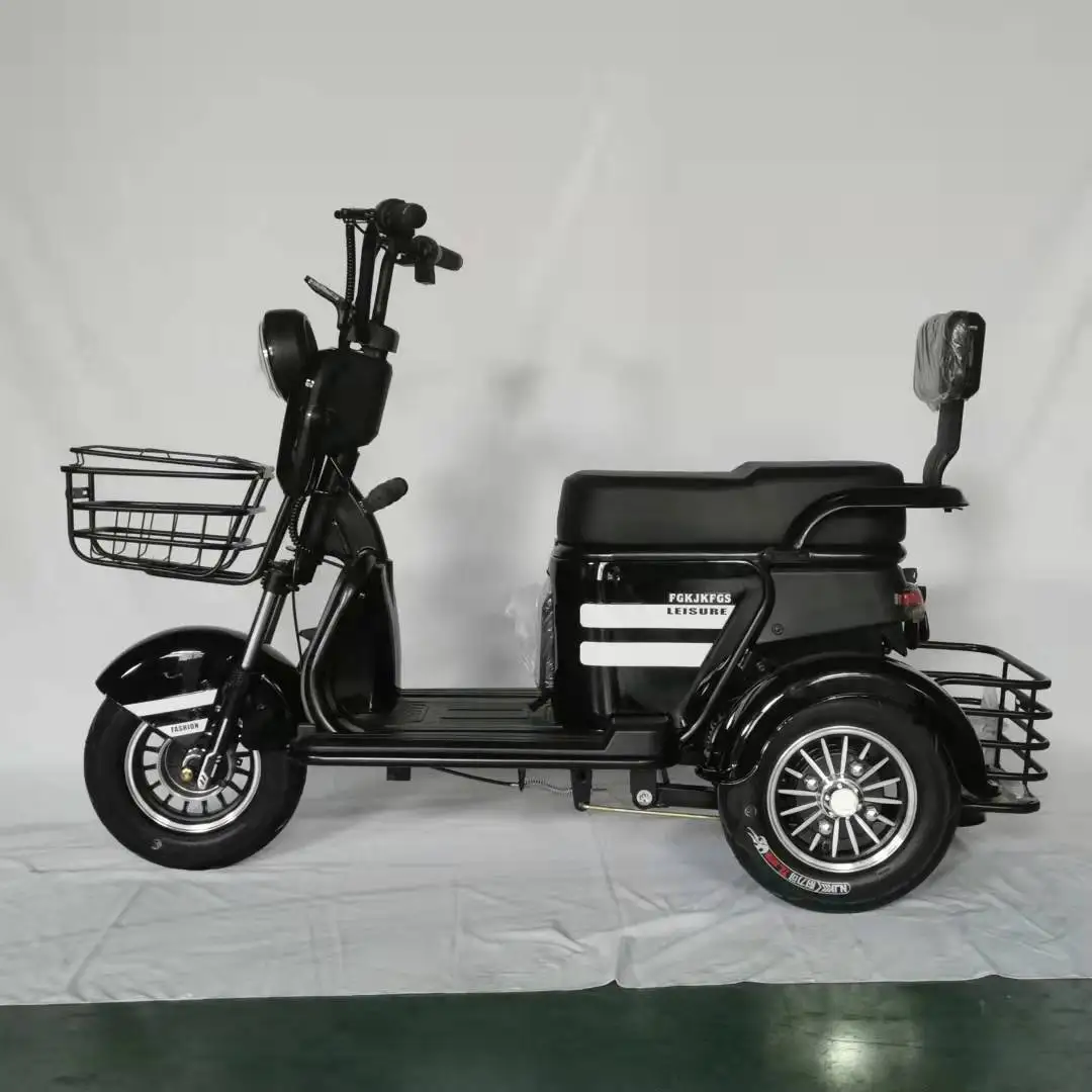 Wholesaler price 600 watt lead acid electric tricycle three seats 3 wheels electric vehicle for adults use