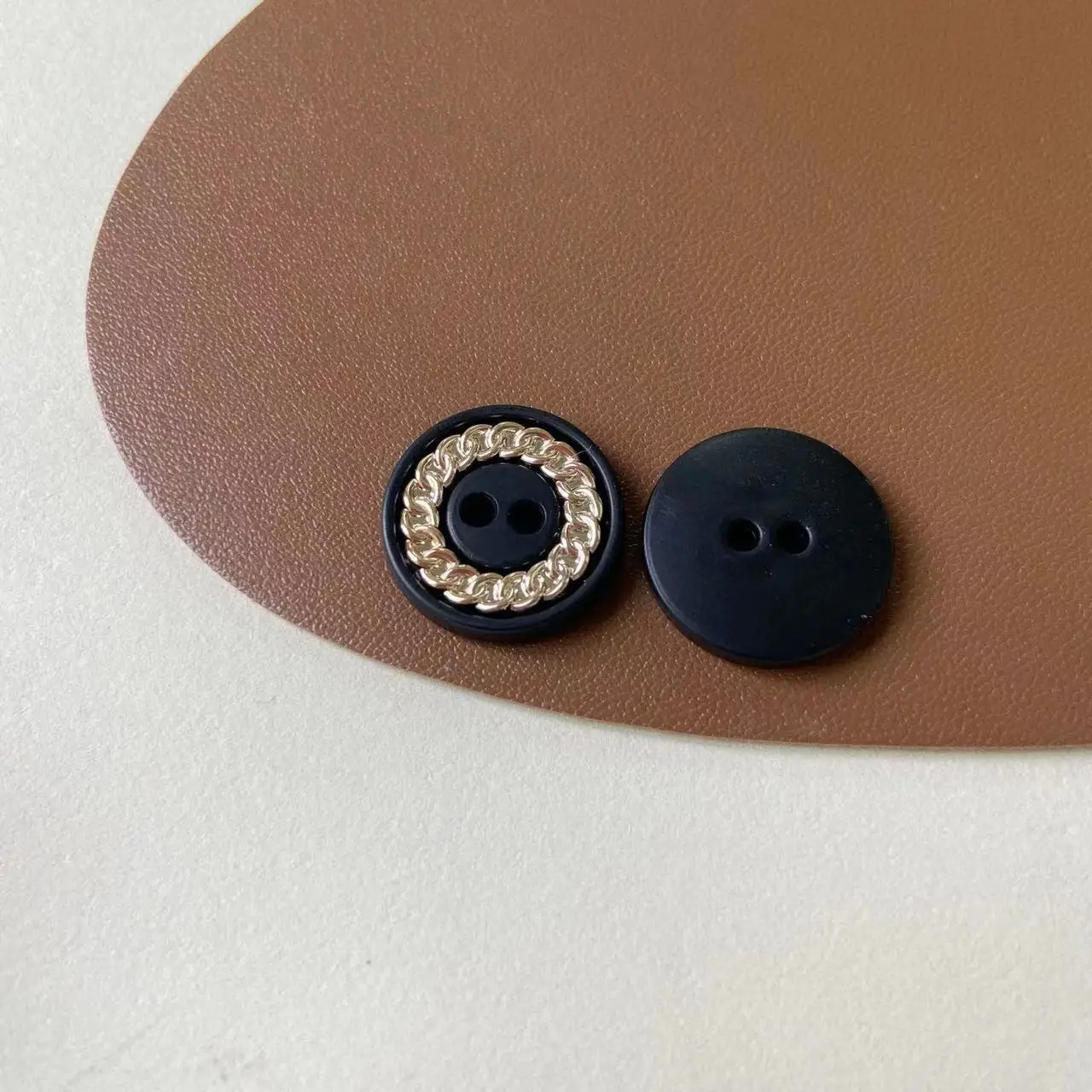 Customized 2 Holes ABS High-Quality Faux Leather Buttons DIY Sewing Shank Coat Plastic Buttons For Casual Suits