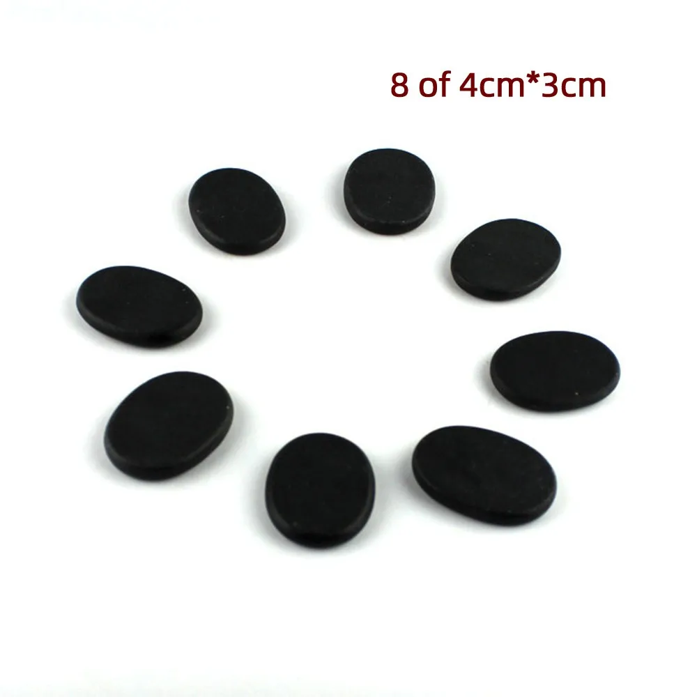 Chinese Wholesale 16 PCS Massage Hot Natural Spa Stone Professional Therapy Wooden Box With Black Heated Custom Body Palm Stones