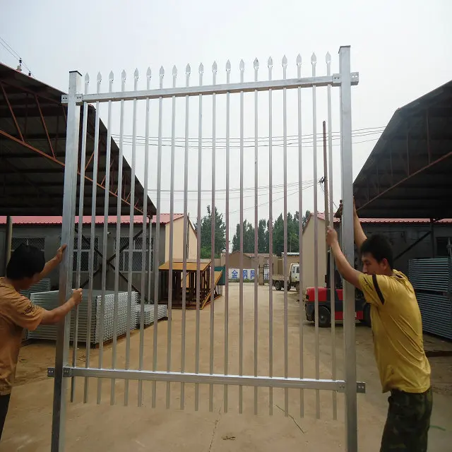 Дешевый оцинкованный железный декоративный кованый забор/штакетник с порошковым покрытием