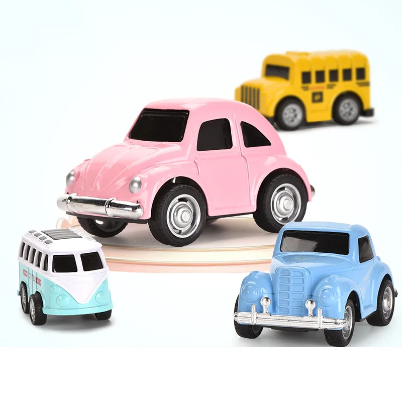 Cartoon Cute Pull Back Mini Alloy Diecast Toy Vehicles Car Model Toys 8 Packs