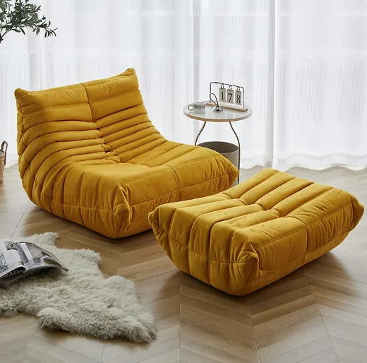 High quality togo sofa for living room compressed modern good quality foma upholstery customize fabric accent chair
