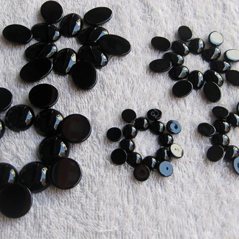 China Supplier stone black agate oval cabochons for jewelry setting