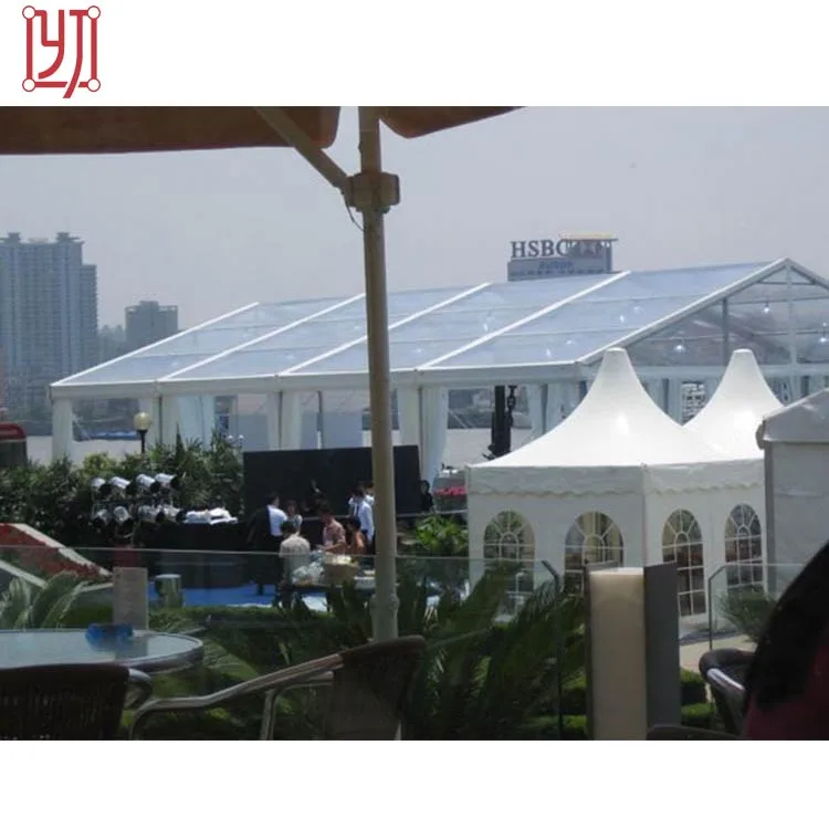 Cheap outdoor permanent 20x30 20x32 large clear pvc roof aluminum alloy romantic marriage marquee party tent