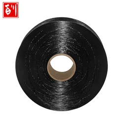 Baichuan 100% polyester FDY yarn black color recycled polyester yarn dyed