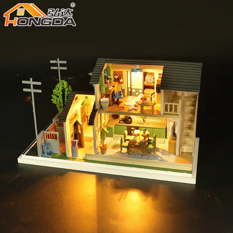 Hongda S2233 Yamano домашний мини-кукольный домик в японском стиле деревянный кукольный Миниатюрный Набор для