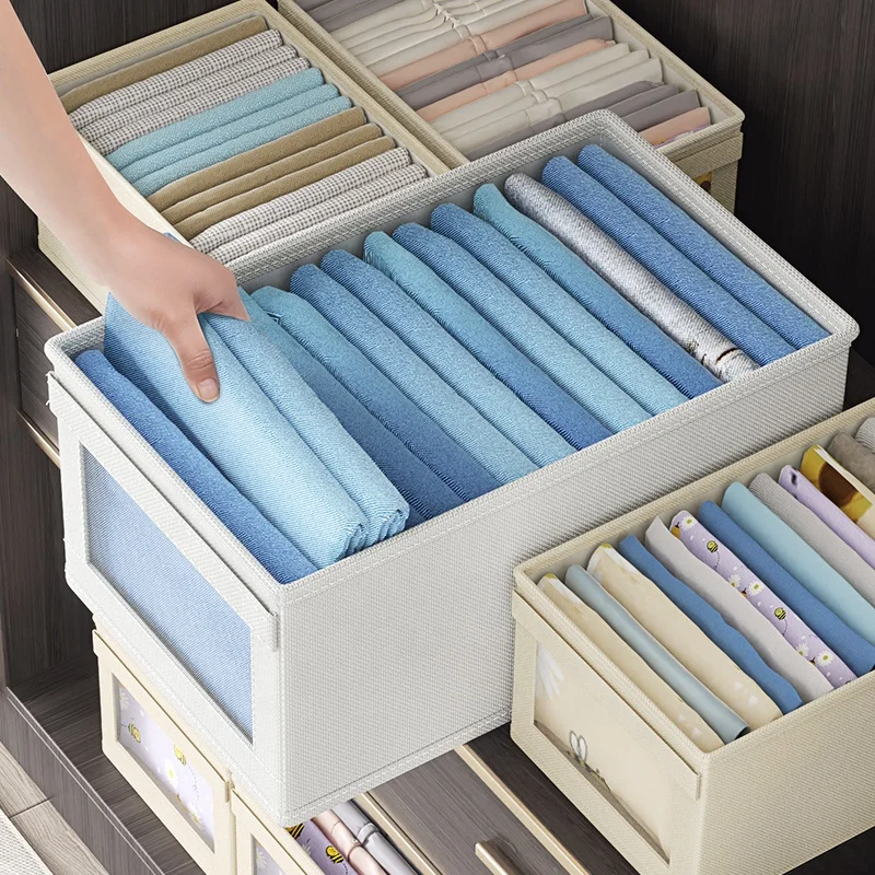 Portable Closet Drawer Divider Underwear Basket Storage Boxes & Bins Wardrobe Clothes Organizer Storage Box organizador de bano