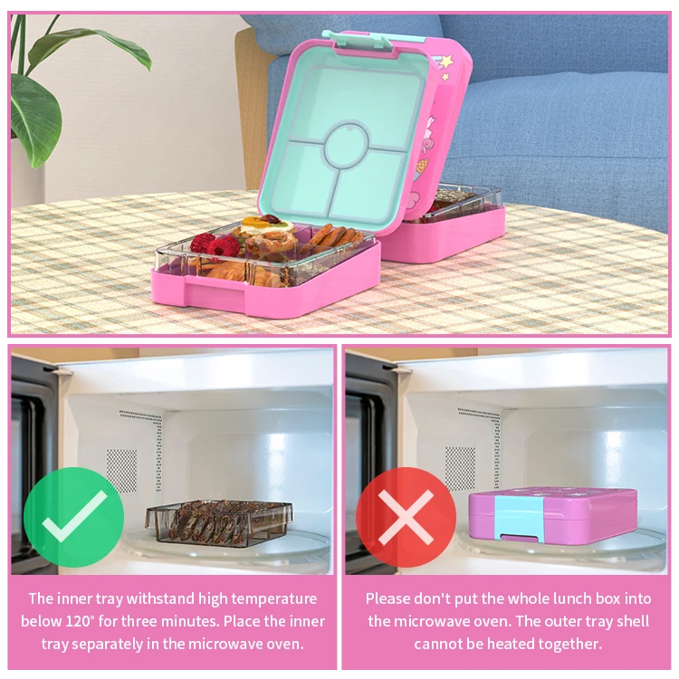 OEM ODM Customized Bpa Free Insulated Plastic Bento Lunch Box school